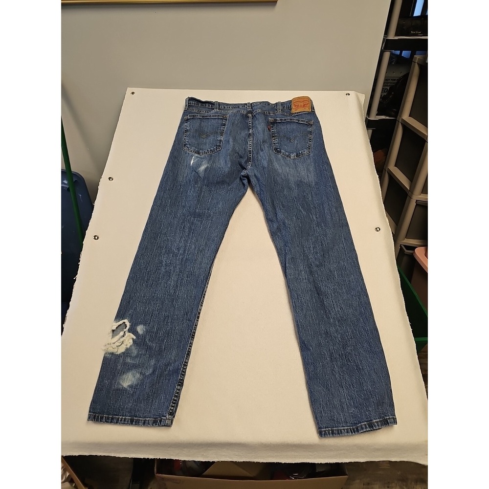 Levi's 505 Men Jeans 40x32 Straight Regular Fit Denim Distressed